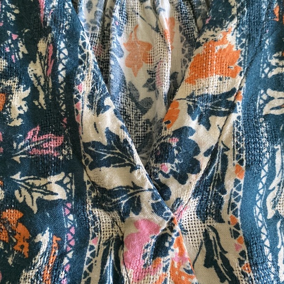 Maeve Anthropologie Gianna printed wrap top bohemian faux wrap floral print - Picture 7 of 16